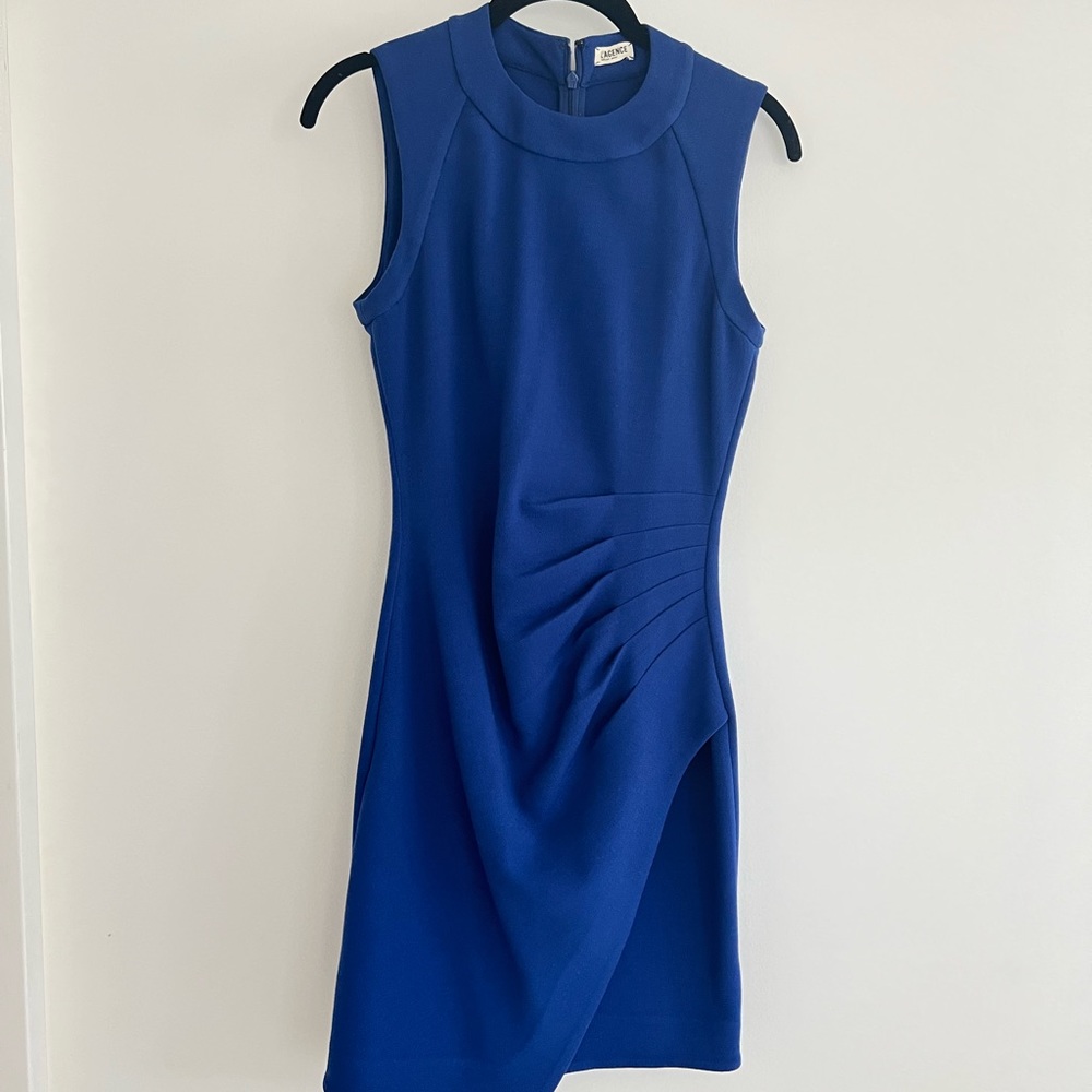L'Agence Blue Round Neck Mini Dress Size 2